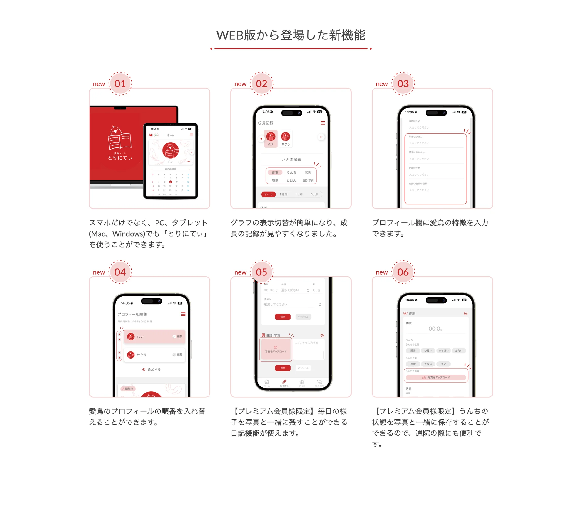 WEB版から登場した新機能の紹介